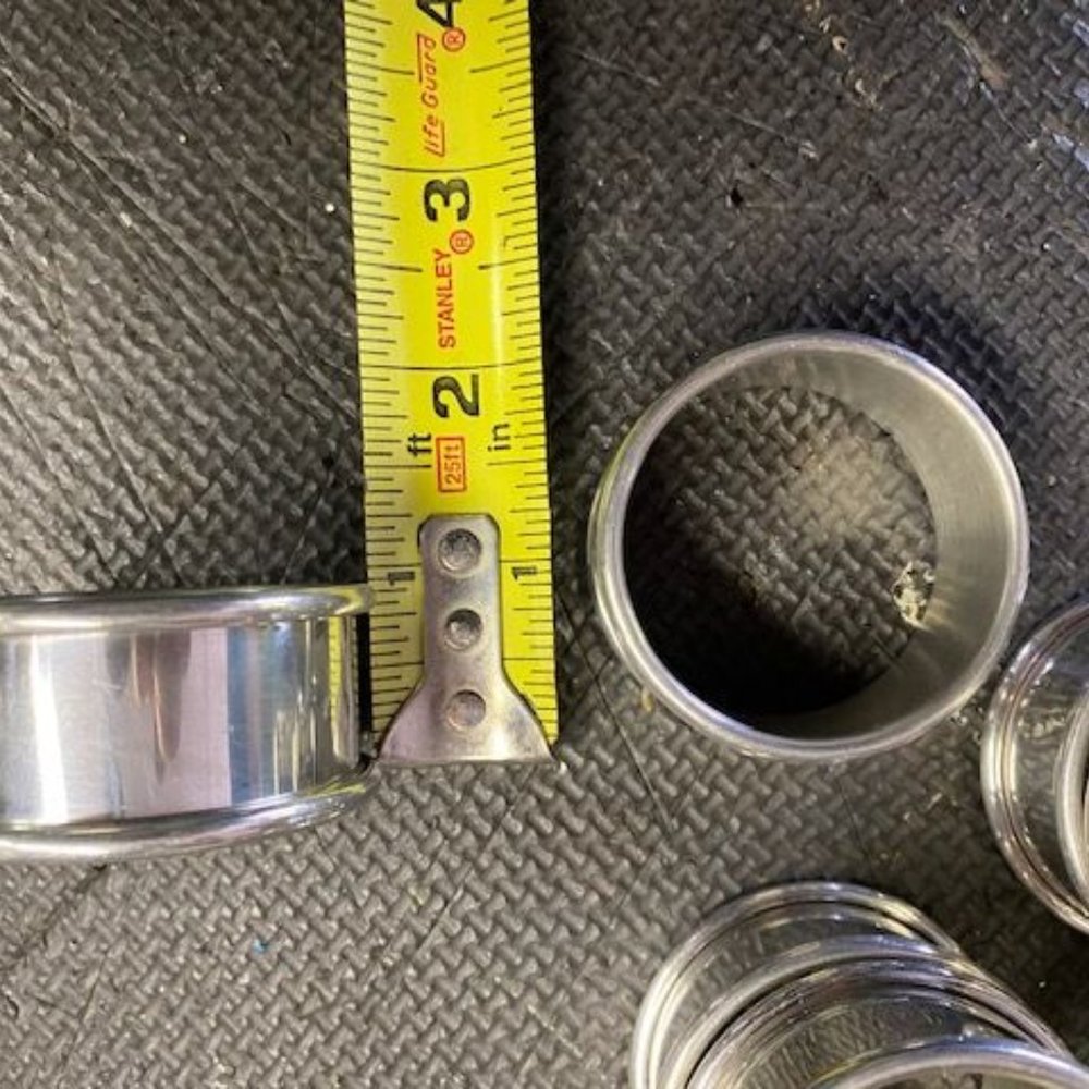 WEB SILVER CO. CONTEMPORARY PEWTER NAP RINGS